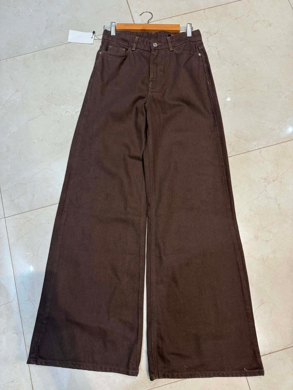 Jean Wide Leg Marron