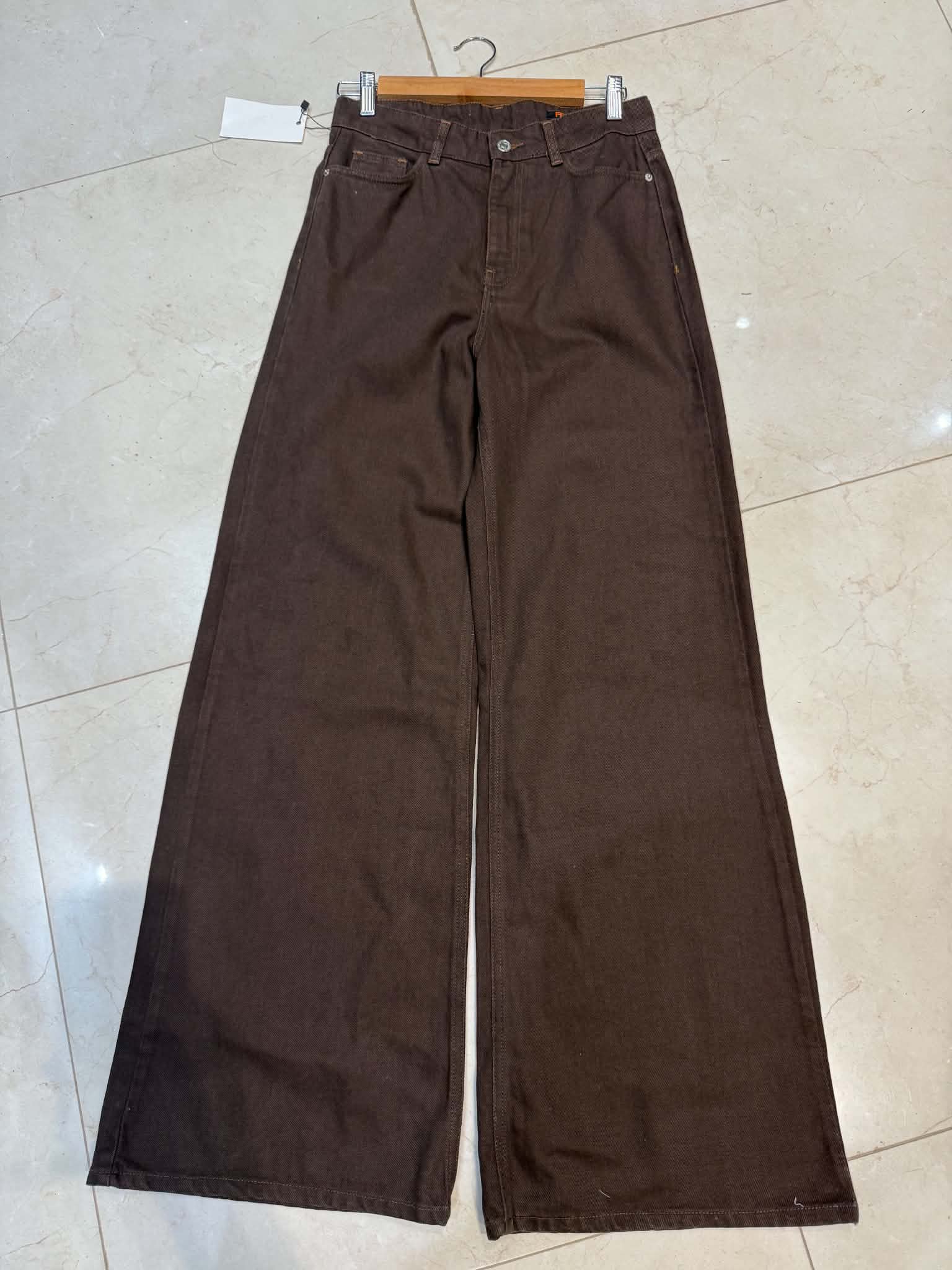 Jean Wide Leg Marron