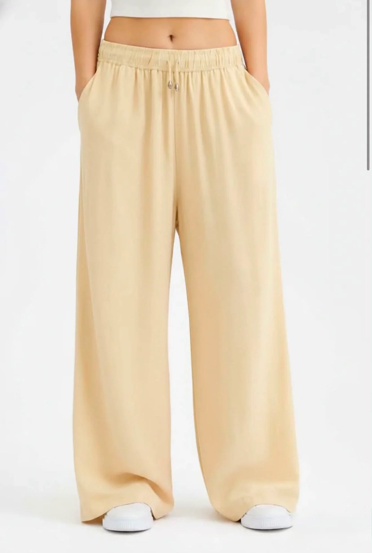 pantalon lin femme