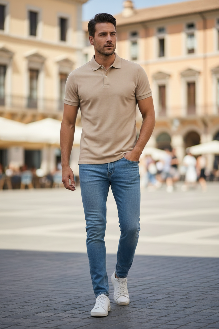 Polo demi manche