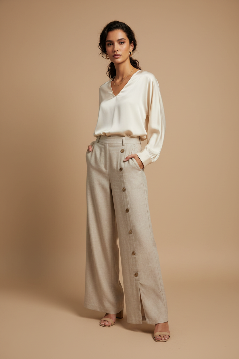 Pantalon button